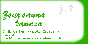 zsuzsanna vancso business card